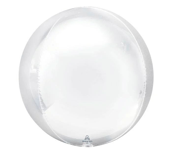 16" SOLID WHITE ORBZ BALLOON