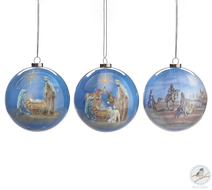 STAR ABOVE 3" PAPER MACHE ORN GIFT SET