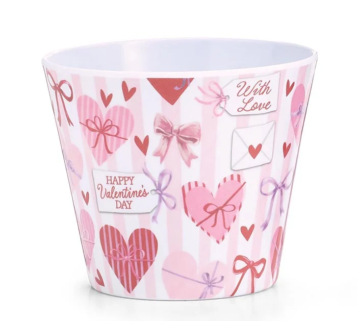 4" TIED WITH A BOW MELAMINE POT COVER