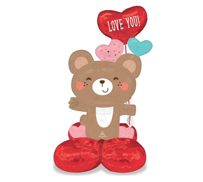 35" PKG AIRLOONZ JR LOVE YOU BEAR HUG