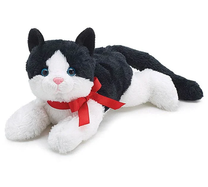 PLUSH BLACK AND WHITE CAT