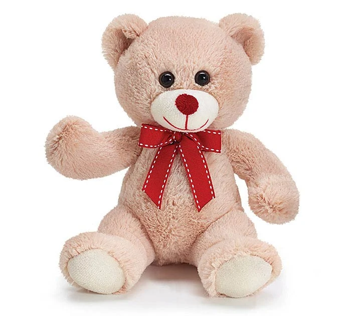 7" SITTING BEIGE BEAR PLUSH CASE PACK