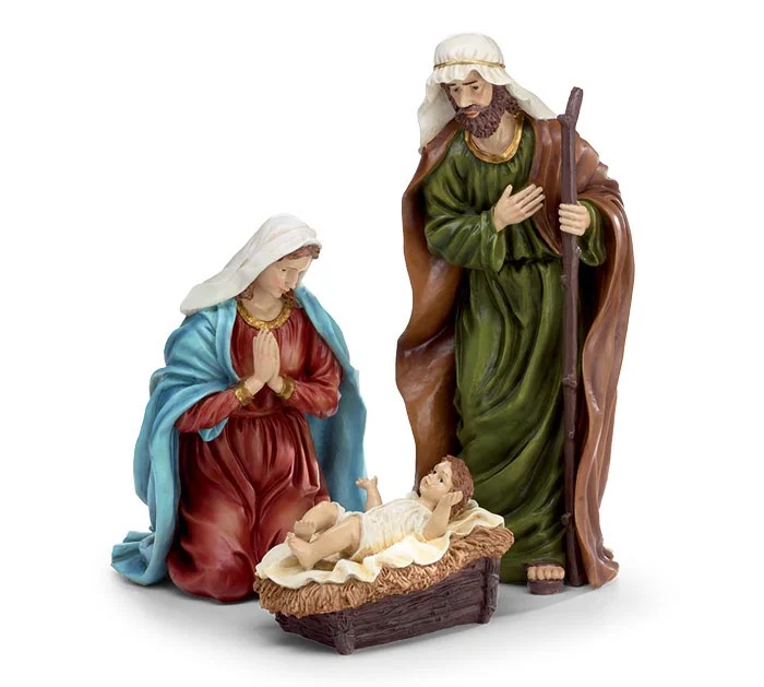 LARGE HOLY FAMILY 3 PIECE NATIVITY