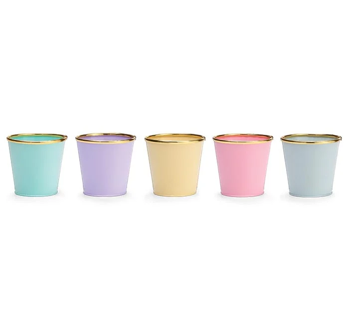4" SPRING POT COVERS WITH GOLD RIM