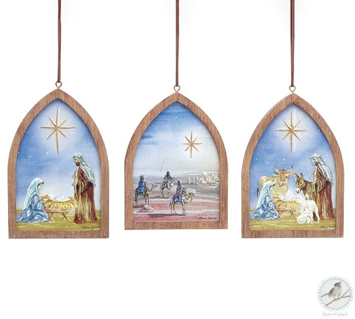 ASTD WOODEN RELIGIOUS ARCH ORNAMENTS