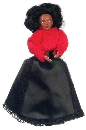 Victorian Woman with Outfit,Black