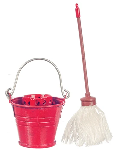 Floor Mop with Tin Bucket
