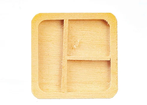 Wooden Partitioned Tray, Oak