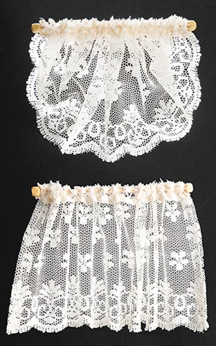 Discontinued: Curtains: Tab-Top Cafe, Rosebud Floral
