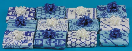 Set Of 12 Wrapped Gifts