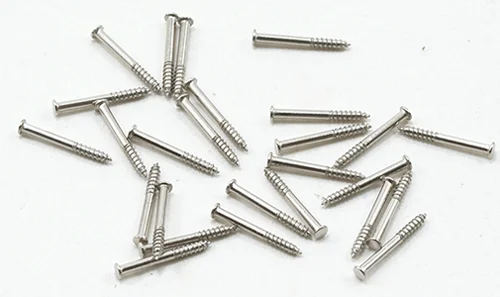 1/4" Brads, 100 pc., Satin Nickel