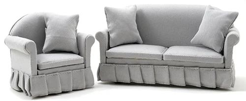 Sofa and Chair Set, Gray