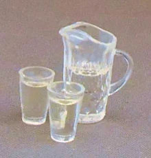 Water Pitcher with 2 Glasses