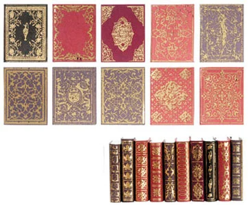 Ornament. Books - No Titles - Foil, 10pc