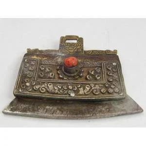 Antique Flintstone and Mischmetal lighters - 11.5 x 8.5cm - as per scan