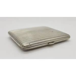 Antique German Silver Hallmarked 800BC Cigarette Case weight 93.2g (9x8cm) as per photo