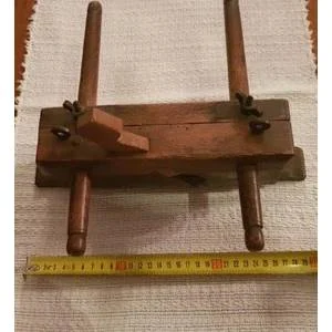 Antique wooden moulding carpenters plough plane