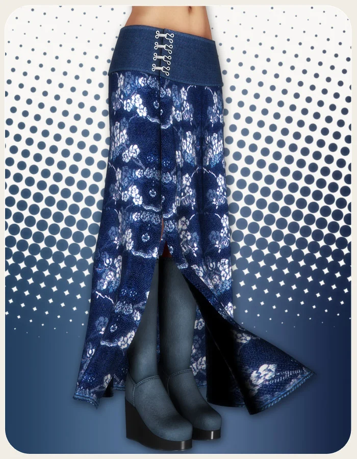 Asian Priestess Skirt for Victoria 4