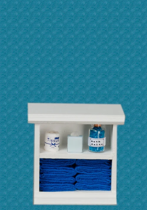 Bath Cabinet - Small and Dark Blue