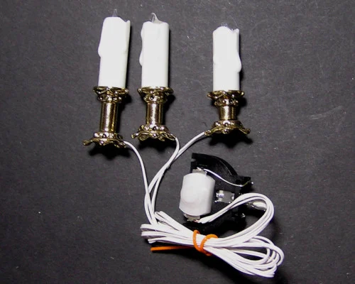 Battery Operated LED Flickering Gold Candlesticks