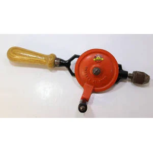 Chapman Tools By Stanley, "Egg Beater" Hand Drill Q11 with Wooden Handle