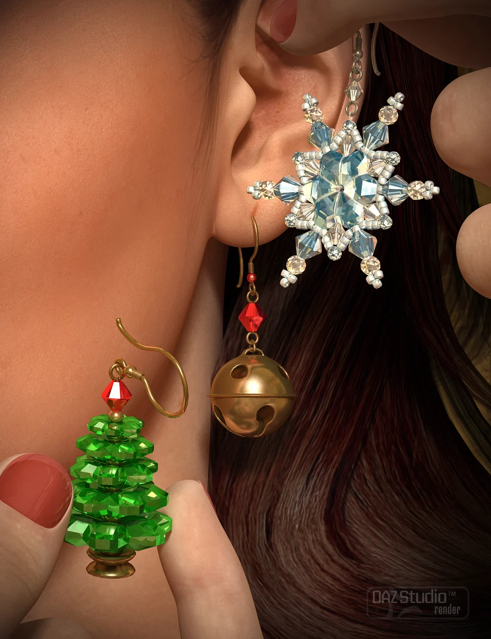 Christmas Earrings for Genesis 2 Female(s)