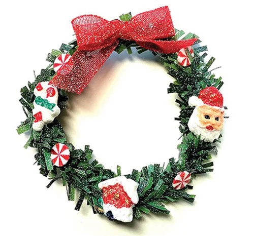 Christmas Holiday Wreath with Santa