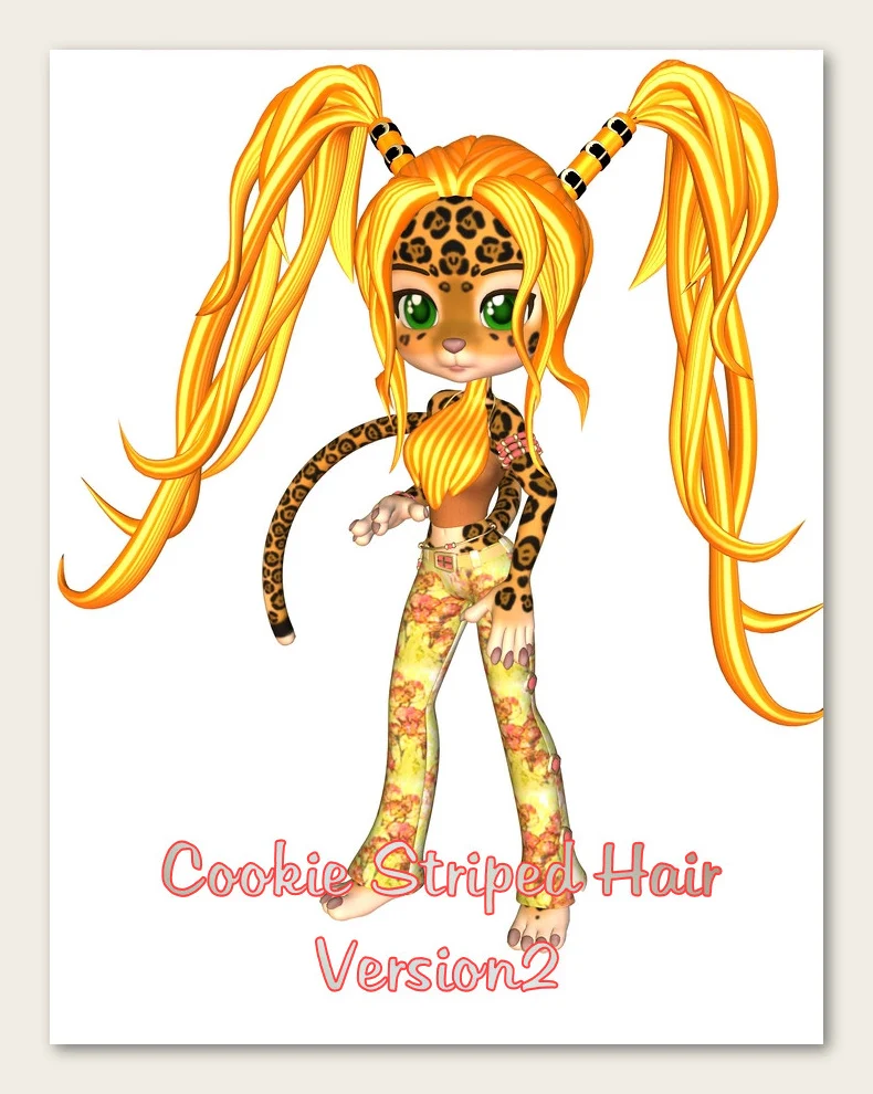 Cookie Toon Stripes 2 Hair Textures