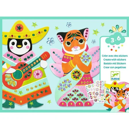 Djeco Rhinestones and Collage Sticker Set