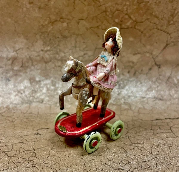 Doll with Play Horse by Almudena Gonzalez