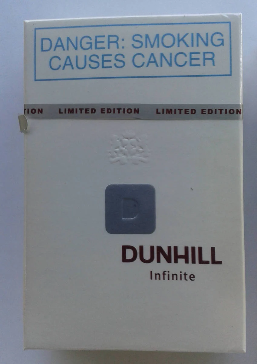 Dunhill Infinite Lights - unopened cigarette box (from early 2000's), printed with "Limited Edition"