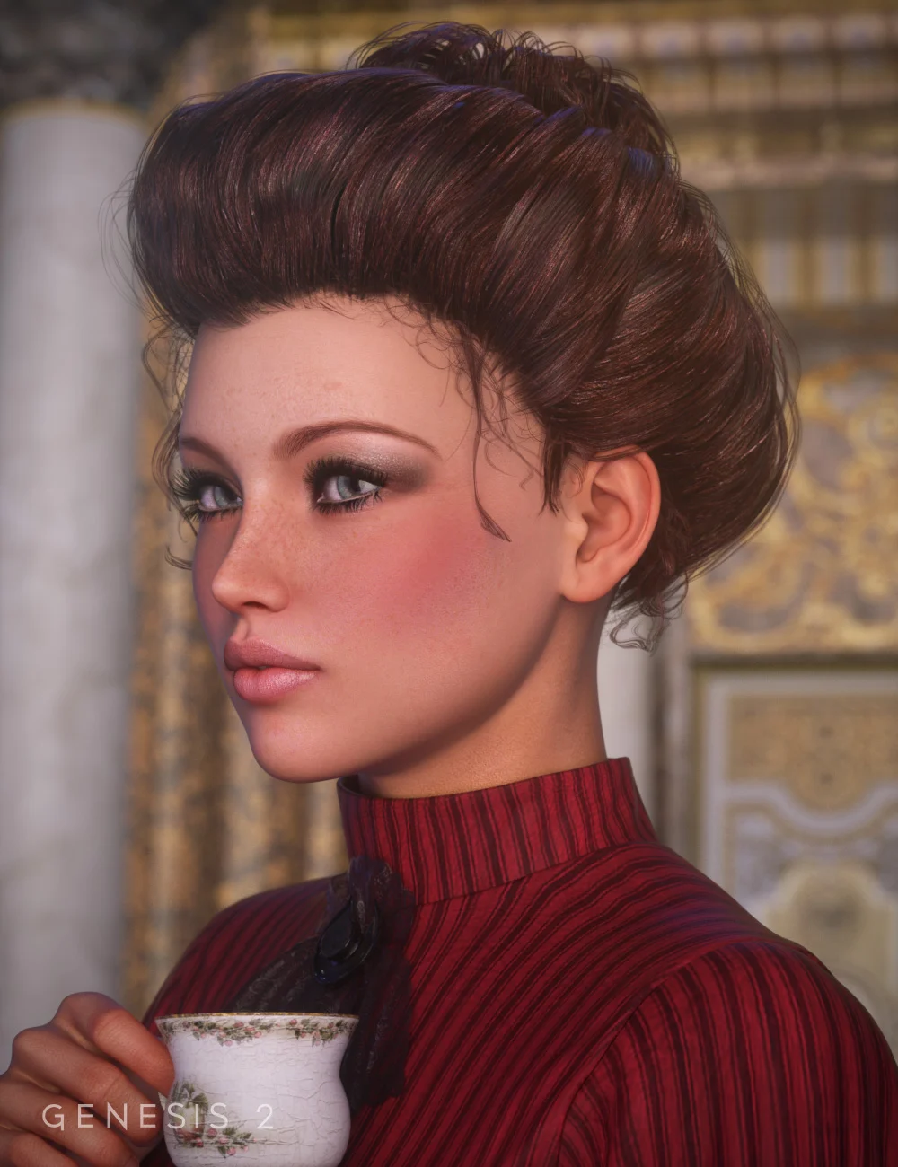 Edwardian Hair for Genesis and Genesis 2 Female(s)