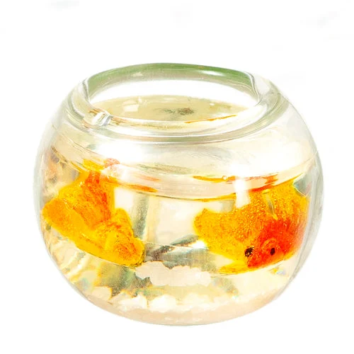 Fish Bowl with Two Gold Fish, Light Sand