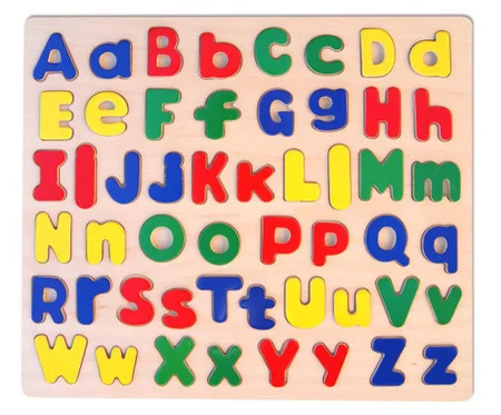 Fun Factory Alphabet ABC Uppercase & Lowercase Wooden Puzzle