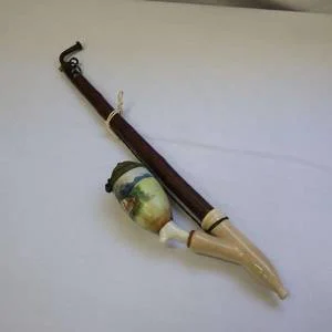 German long stem porcelain pipe - as per photo