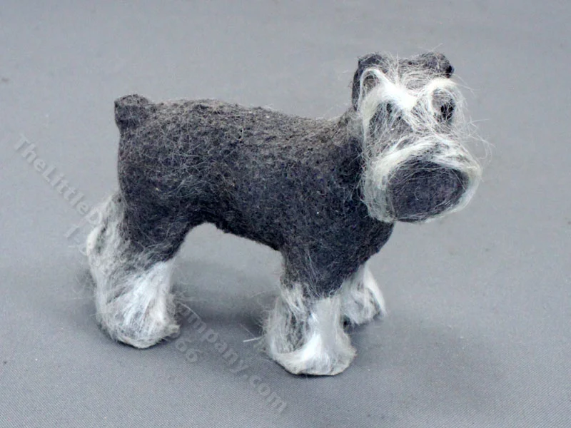 Handmade Miniature Schnauzer fro Dollhouses