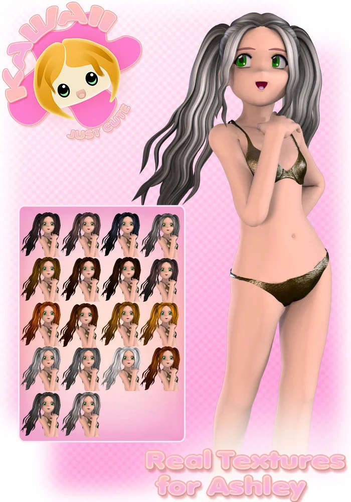 Kawaii! - Real Textures for Ashley Hair