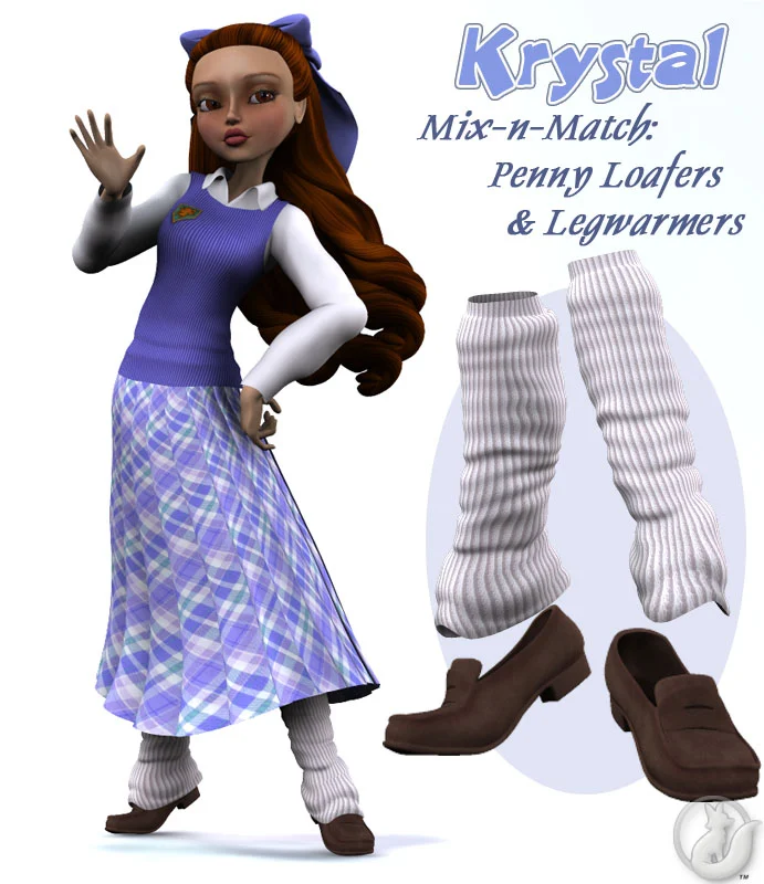 Krystal Mix-N-Match: Penny Loafers and Legwarmers