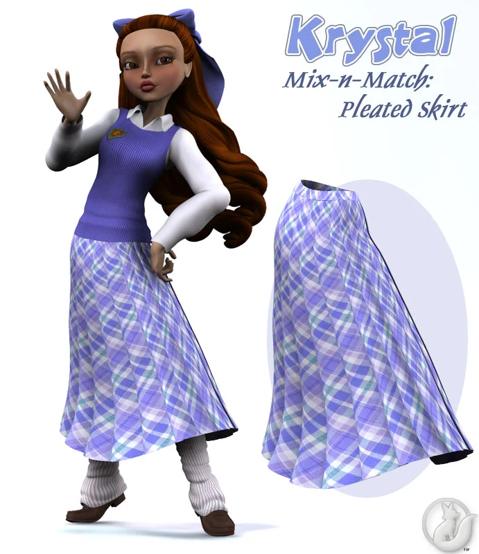 Krystal Mix-N-Match: Pleated Skirt