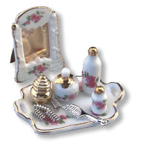 Ladies Boudoir Dresser Accessory Set