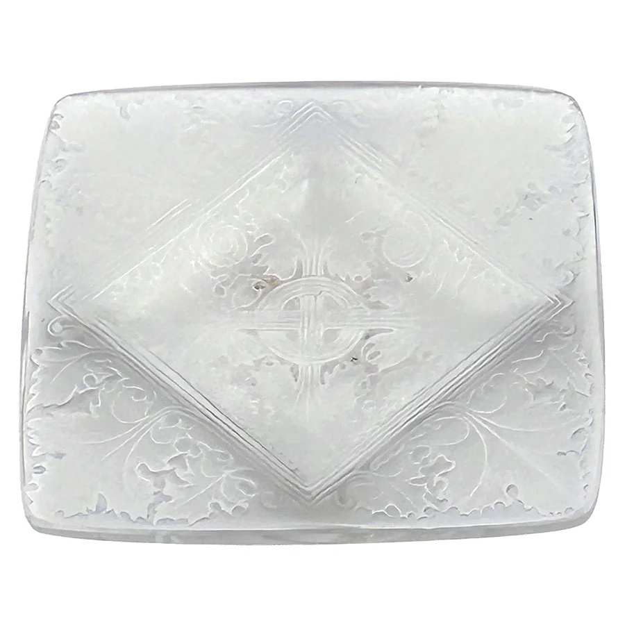 Lalique Vezelay Frosted Art Nouveau Leaf Design Ashtray C1924