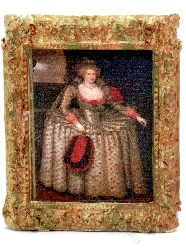Miniature 17th Century Portrait Framed by Judith Blondell