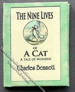Miniature Book: 'Nine Lives of a Cat' by Charles Bennett