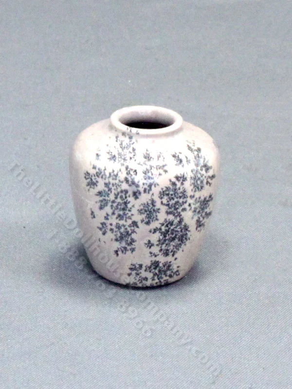 Miniature Crackle Vase for Dollhouses
