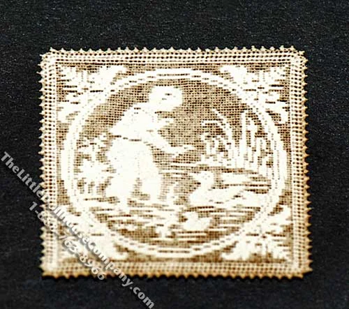 Miniature Full Scale Pond Scene Doily for Dollhouses