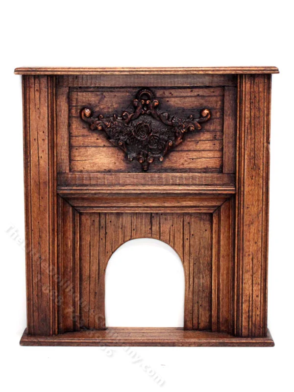Miniature Handmade Wooden Fireplace Surround for Dollhouses