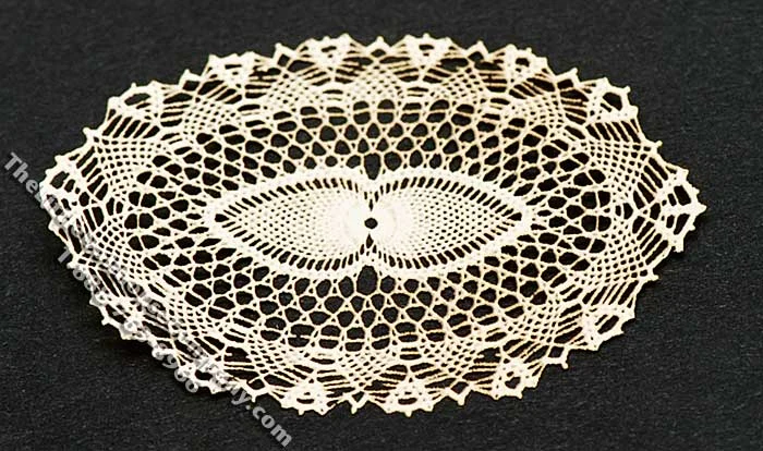 Miniature Laser Cut Oval Doily for Dollhouses