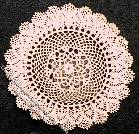 Miniature Pink Laser Cut Doily for Dollhouses
