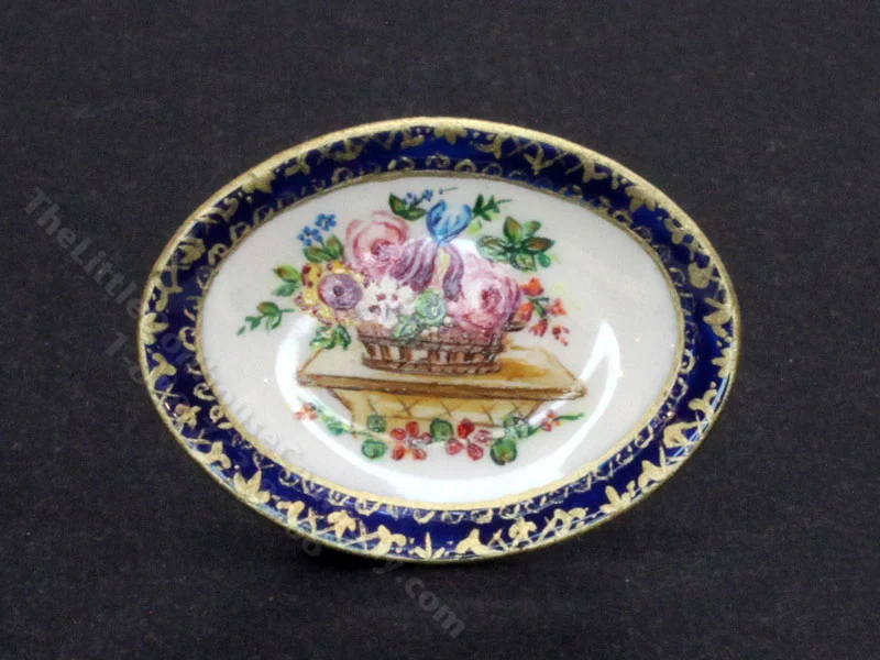 Miniature Porcelain Rose Platter by Christopher Whitford