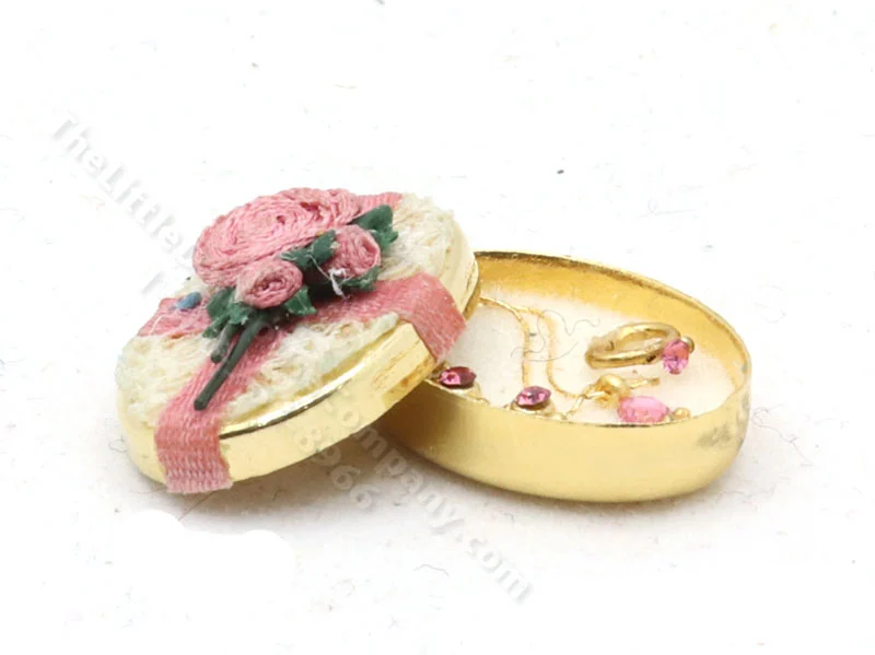 Miniature Rose-Lid Jewelry Box by Cheryl Warder